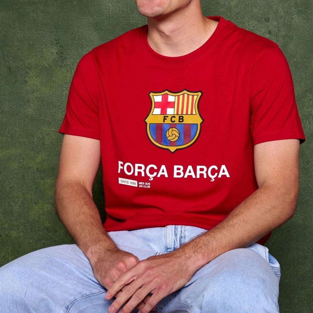 BARÇA BASICS COLLECTION - Força Barça Red T-shirt - Large
